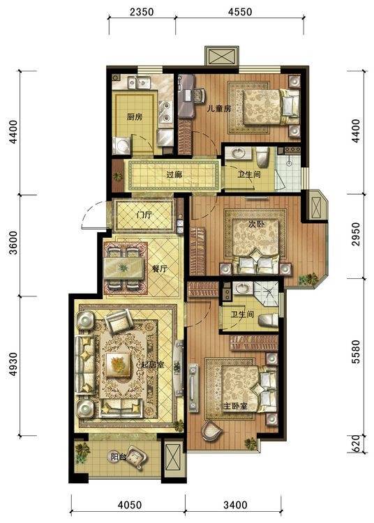 北京城建·海梓府北京城建·海梓府户型图 c户型 三室两厅两卫 111㎡