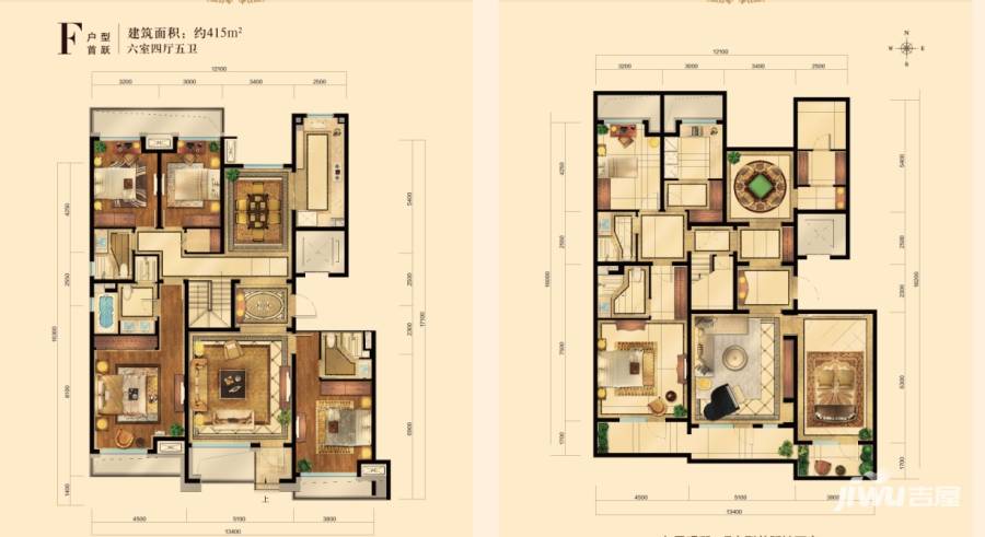 华润公元九里华润公元九里户型图 f户型首跃 415㎡