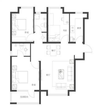 香河荣盛白鹭岛户型图-房型图-平面图-吉屋网