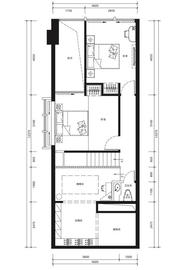 紫御长安紫御长安户型图 b1户型二层