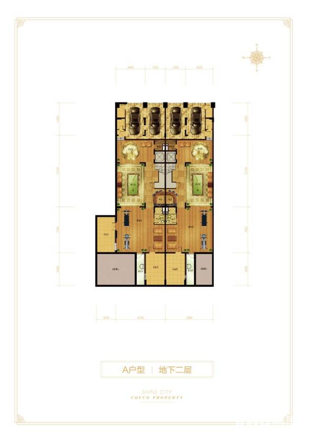 中粮·祥云国际生活广场(祥云壹品)户型图 a户型 地下二层 486㎡