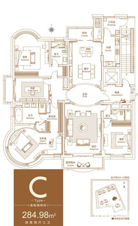 上海绿洲康城金邸户型图_首付金额__0.0平米 吉屋网