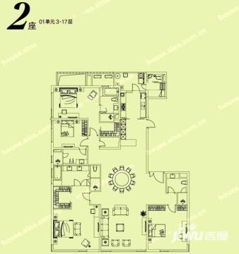 (待售)凯德茂名公馆4房户型户型图