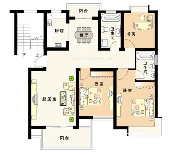 福临新家园福临新家园户型图 125平方米-三房 24套