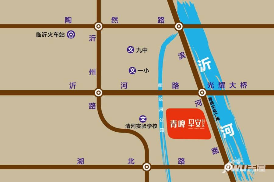 青啤龍悅灣位置交通圖