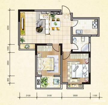 咸阳书香河畔山河砚户型图-房型图-平面图-吉屋网