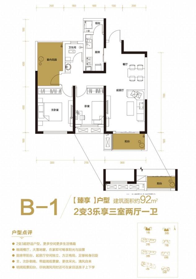 中国铁建梅溪青秀中国铁建梅溪青秀户型图 92㎡
