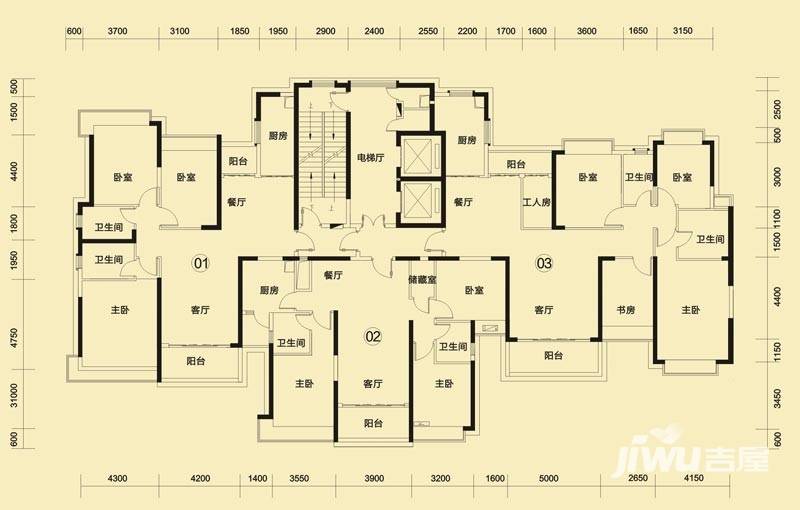 恒大雅苑恒大雅苑户型图 户型 144.53㎡