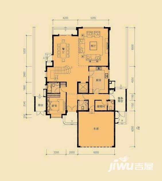 盈峰翠邸悦墅盈峰翠邸户型图 c1户型首层平面图