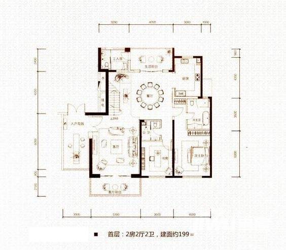 长沙运达中央广场e2户型4房3厅4卫户型图_首付金额__0.0平米 吉屋网