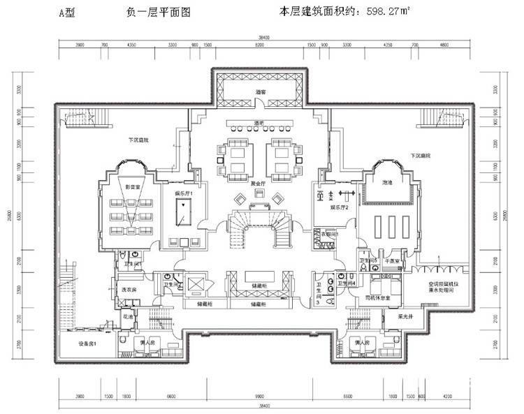 晋合湘水湾户型图 598.27㎡