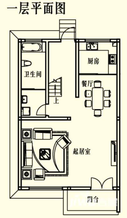 第二江南独栋h户型 一层