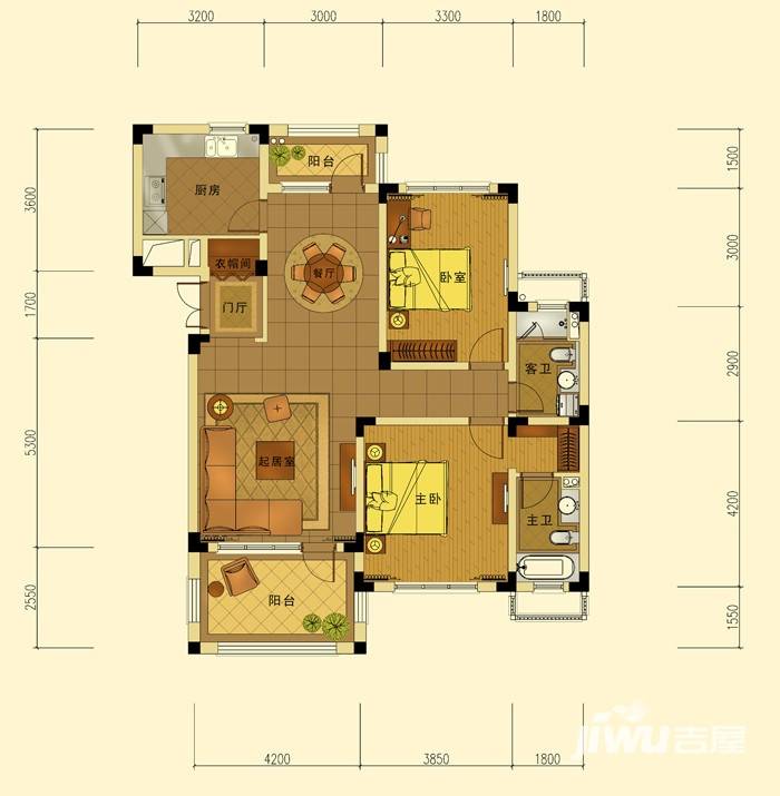 绿城蓝庭伍重院绿城蓝庭·伍重院户型图 地中海洋房a1户型