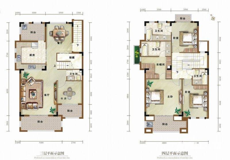 复地东湖国际复地东湖国际户型图 b臻品户型 4室2厅4位 236㎡