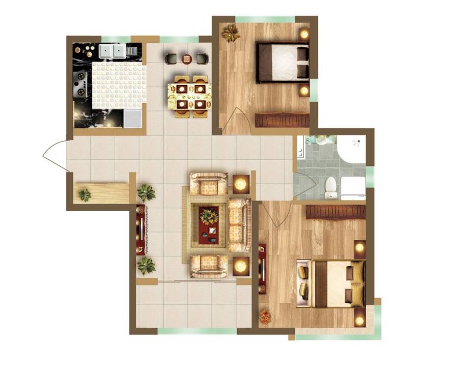 天津雅仕兰庭b户型户型图_首付金额__0.0平米 - 吉屋网