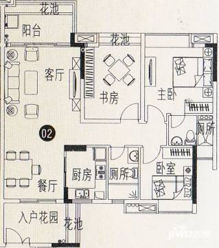 广州人盛巴厘天地户型图-房型图-平面图-吉屋网