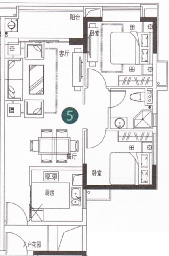 万科东荟城万科东荟城户型图 a21-5 75㎡