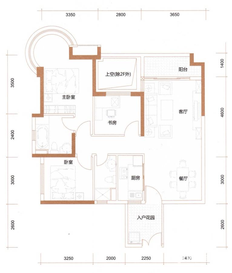 广园东东方名都广园东东方名都户型图 13座03/04单元 99㎡