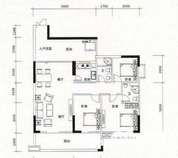 广州名城御景世嘉户型图-房型图-平面图-吉屋网