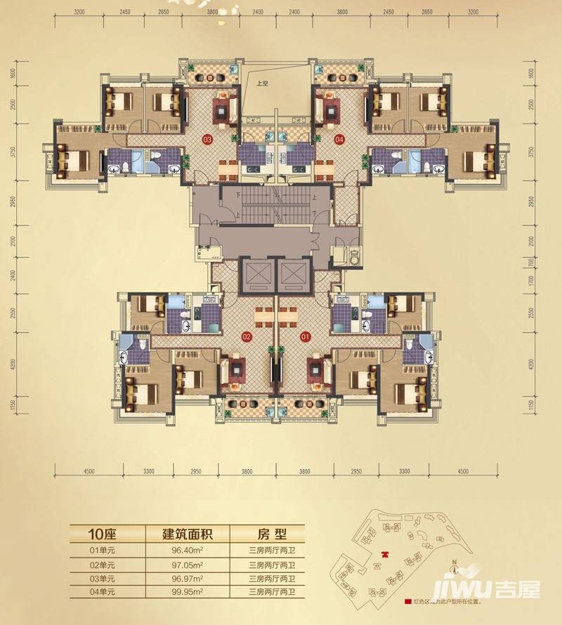 深业江悦湾户型图 10座户型平面图