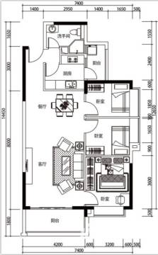 广州百信广场户型图-房型图-平面图-吉屋网