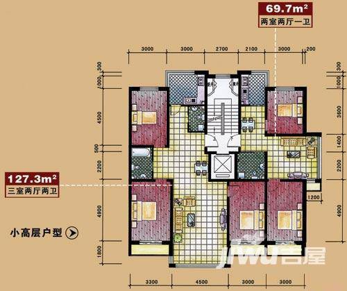 鑫丰御景华庭户型图 小高层