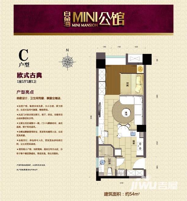 白金湾mini公馆c户型 1