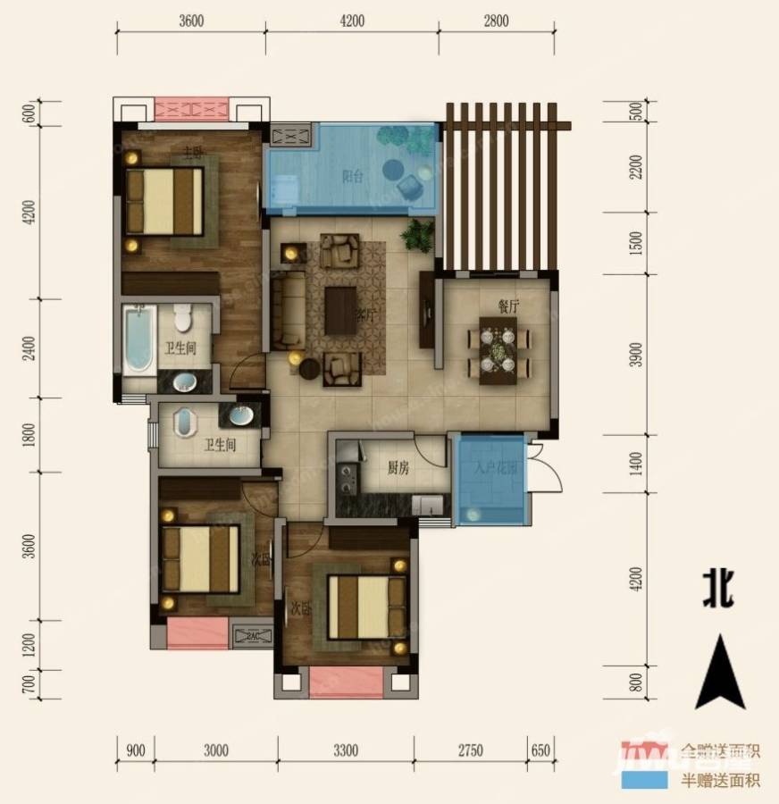 巴南府邸巴南府邸户型图 18楼8层 118.27㎡