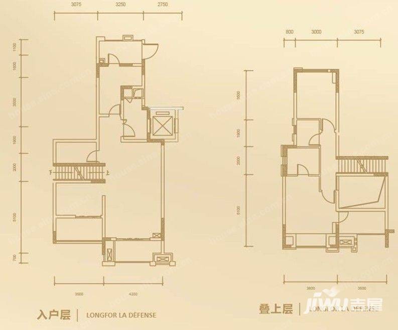 龙湖拉特芳斯b4户型,套内110