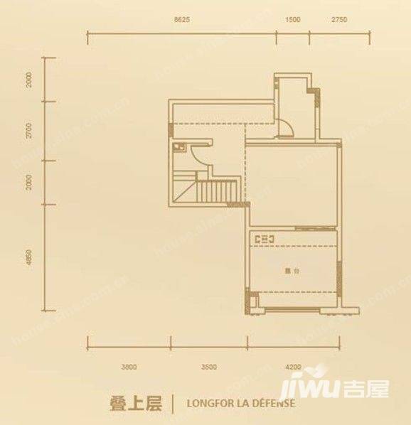 龙湖拉特芳斯户型图 b1户型叠上层