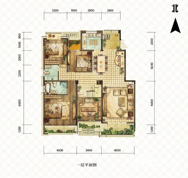 绿地海外滩绿地海外滩户型图 洋房a3户型套内面积136.