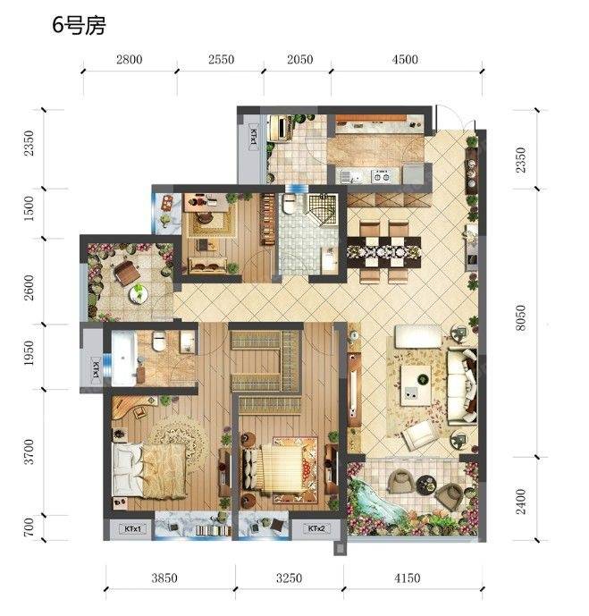 长嘉汇两江峯长嘉汇户型图 11号楼6号房