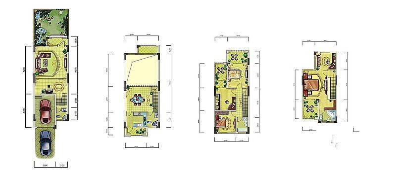 金科廊桥水乡金科廊桥水乡户型图 一期c1户型5室4厅3卫1厨 套内233.
