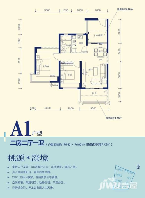 埠上桃源埠上桃源户型图 76.9㎡