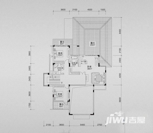 海口泰达天海国际泰达天海国际户型图 独立别墅 v3 二层平面图 6室2厅