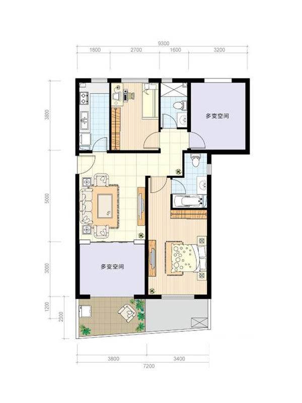 阳光100国际新城阳光100国际新城户型图 阳光100国际新城c1户型 101㎡