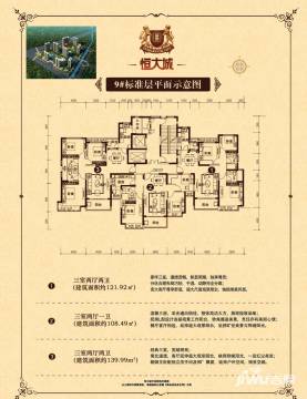 恒大城户型图 9号楼