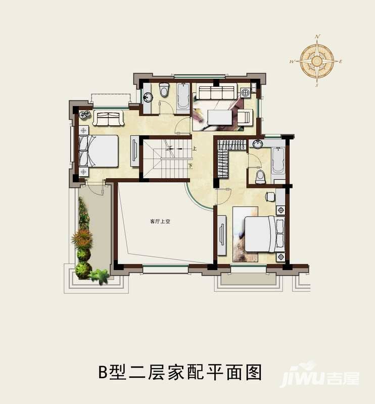 绿地中央广场户型图 香颂lb户型二层 298㎡