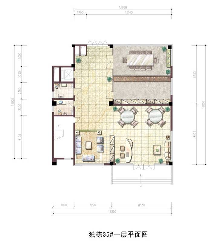 恒华科技园恒华科技园户型图 55#(施工编号35)一层