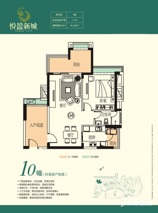 悦盈新城在售83-171㎡单位