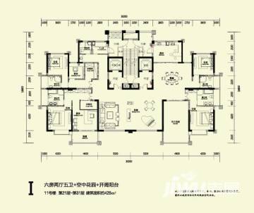 蓝鼎星河府户型图 i户型六室两厅五卫户型 425㎡
