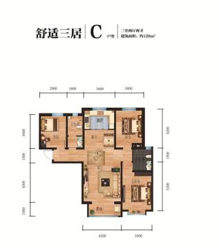 旅投福美十号院户型图 c户型 126㎡