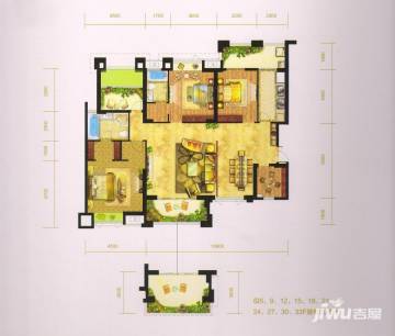 龙湖嘉天下户型图 185平4房2厅2卫 185㎡