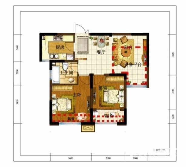 缇香名邸缇香名邸户型图 B2 C2户型60平米二房一厅一卫户型图|缇香名邸户型图_越城区缇香名邸