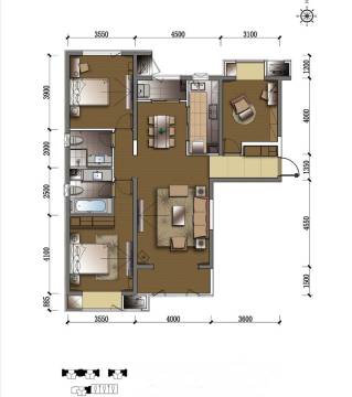 太原万科蓝山户型图-房型图-平面图-吉屋网