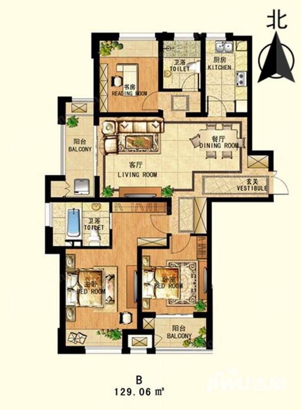 海安7星首府b户型户型图_首付金额__0.0平米 吉屋网