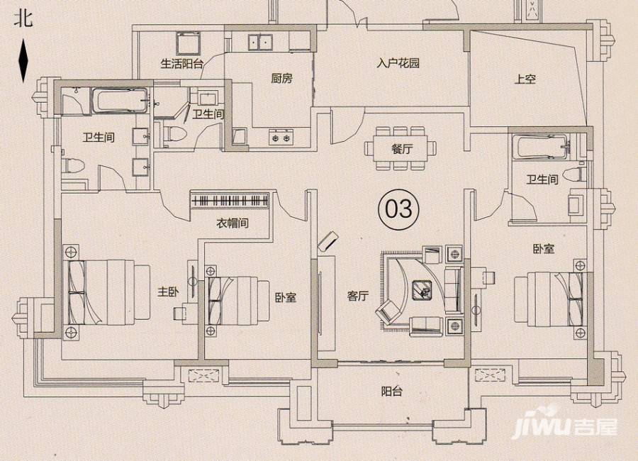 佛山保利公园里保利公园里户型图 11座03单位 172㎡户型图_首付金额_4