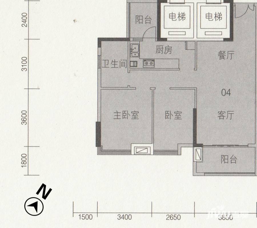 雅瑶绿洲雅瑶绿洲户型图 b1栋04单位 93.54㎡