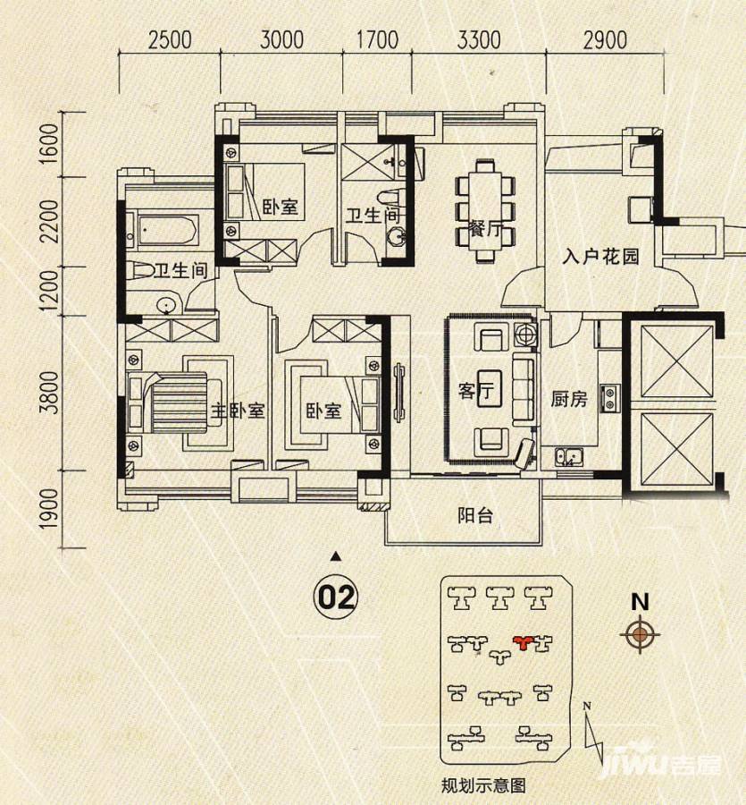 沿海馨庭沿海馨庭户型图 14座 02单元 123㎡