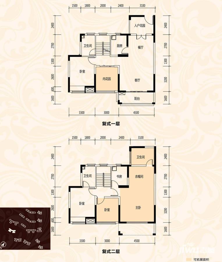 深业城深业城户型图 30栋03单位/31栋04单位 建筑面积168.74㎡ 168.